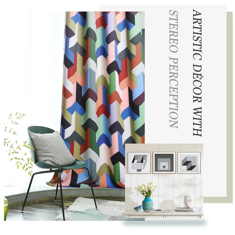 Nictown многоугольная Геометрическая комната оформление контрастных цветов в стиле