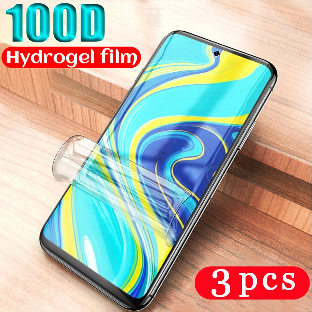 Гидрогелевая пленка для xiaomi redmi 10X note 9s 9 pro MAX 9C 9A 8 8A 8T 3 шт. не стеклянная защита