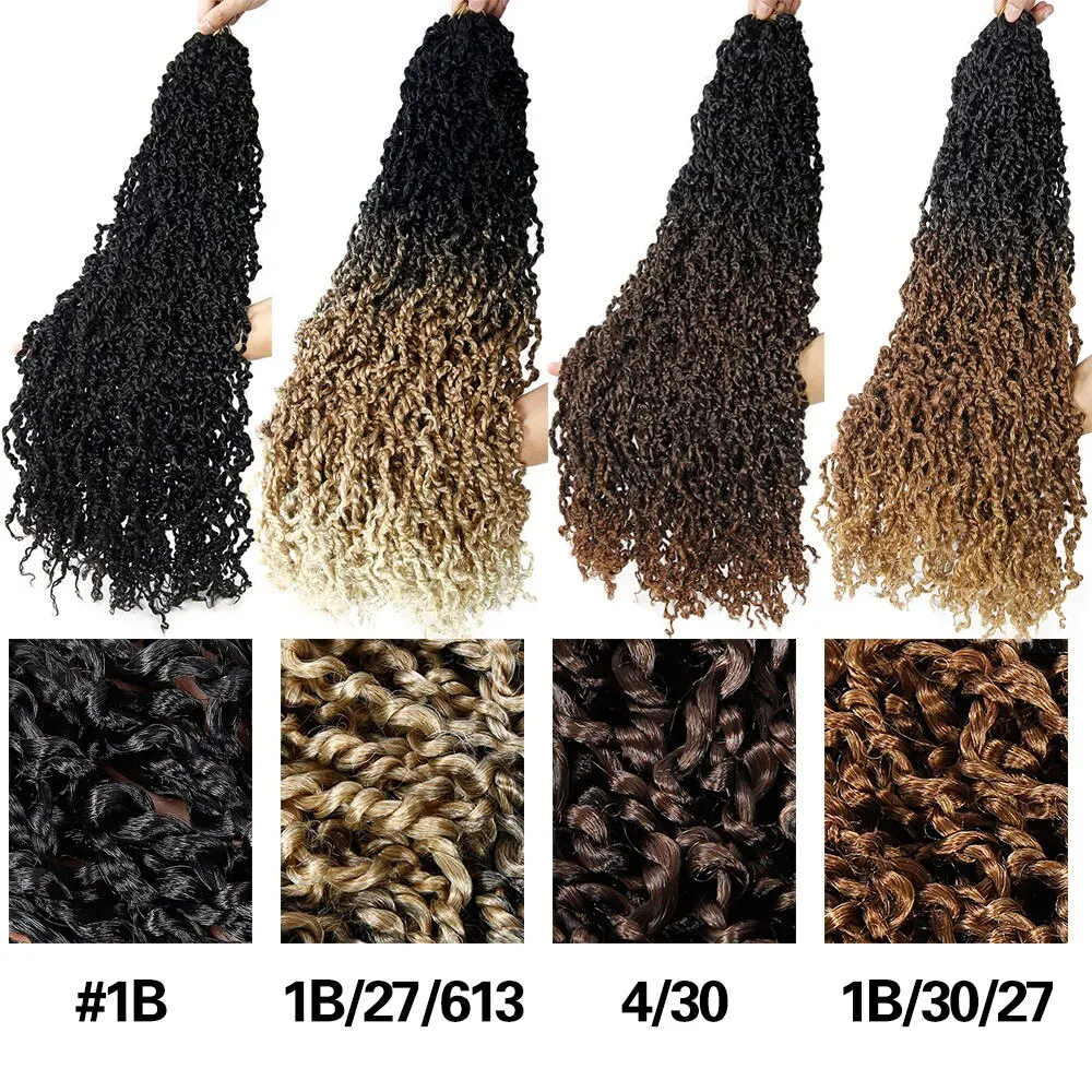 

Crochet Braid Hair Passion Twist 18"&28" Ombre Synthetic Braiding hair Curly Locks Crochet Dreadlocks hair Extensions