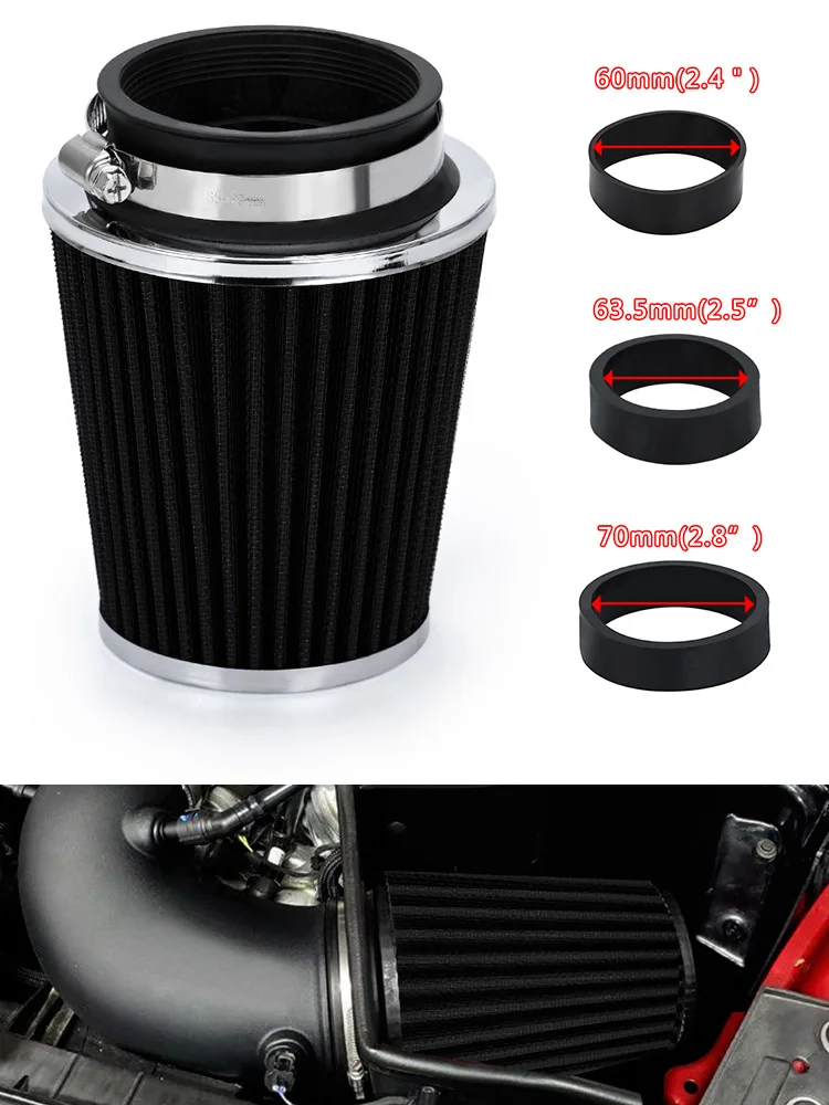 Universal High Flow Air Filter 38mm With Clamp Intake Kit Mushroom Straight Neck