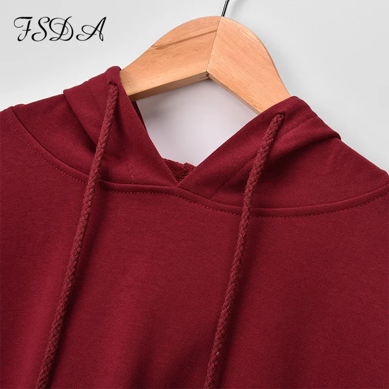 Белая женская укороченная Толстовка FSDA с длинным рукавом черный осенний