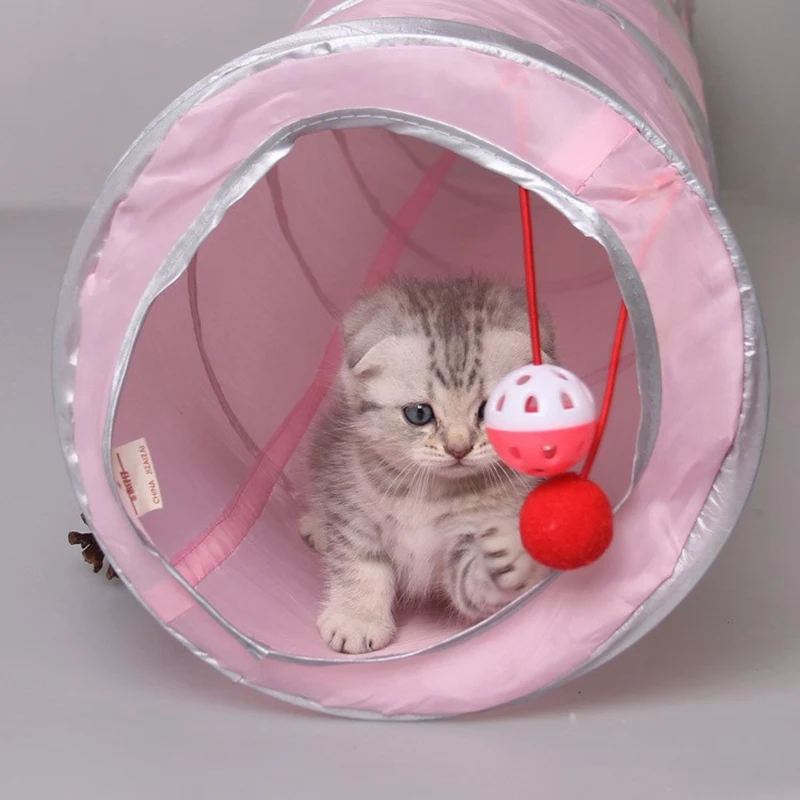 

Cat Tunnel Multi-Holes Pet Cats Tunnel Chat Toy jouet chat Interactive Ball Cats Toys Playing Indoor Outdoor Tunnels