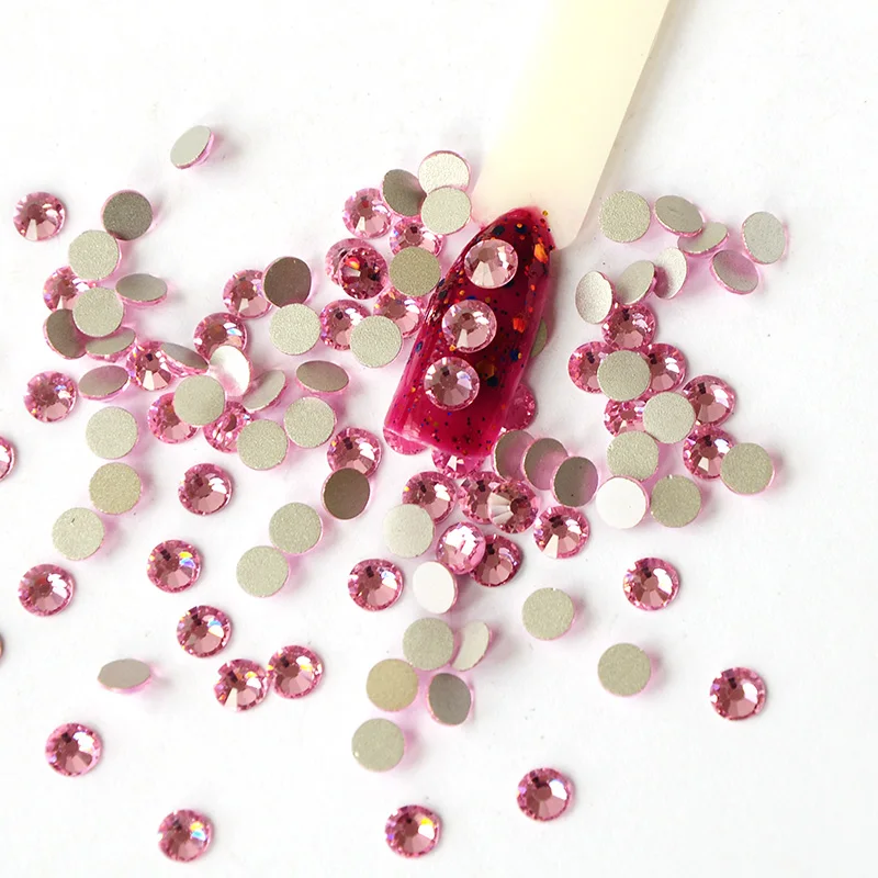 Искусственные кристаллы розы украшения для дизайна ногтей не горячая фиксация