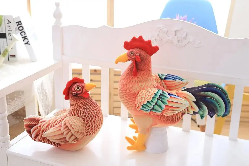 Большой Цыпленок чучело плюшевый петух цыплят и гнездо плюшевое животное с
