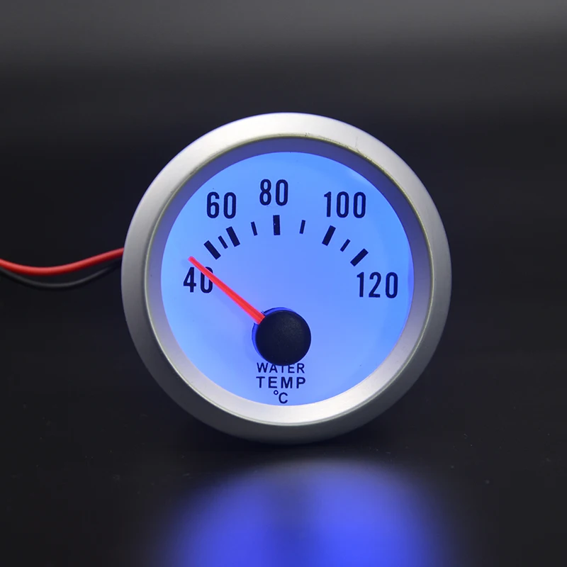Датчик температуры воды Dragon 52 мм измеритель с синей подсветкой 12 В для
