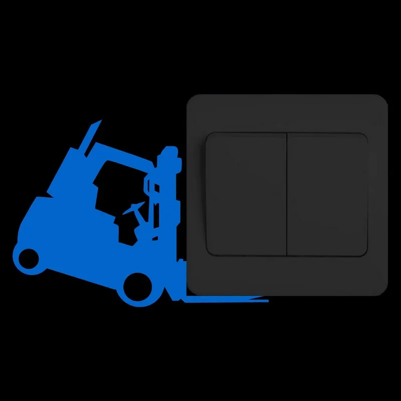 Забавная наклейка на вилочный погрузчик светящийся в темноте мультяшная