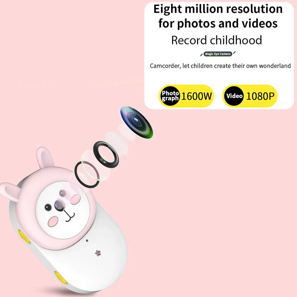 Цифровая мини камера для детей видеокамера проекционная 1080P образовательных