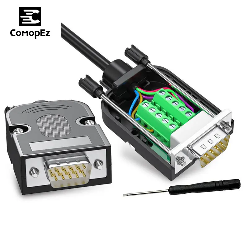 DB9 разъем RS232 мужской женский Φ 9-контактный RS485 коммутационные терминалы без