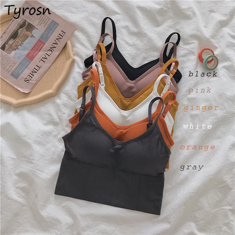 

Женская майка на бретелях-спагетти, однотонная летняя пикантная универсальная Винтажная Майка, укороченные топы, шикарная Повседневная Ве...