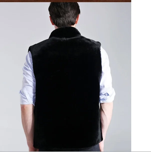 2019 зимние пальто из искусственного меха для мужчин без рукавов меховое со