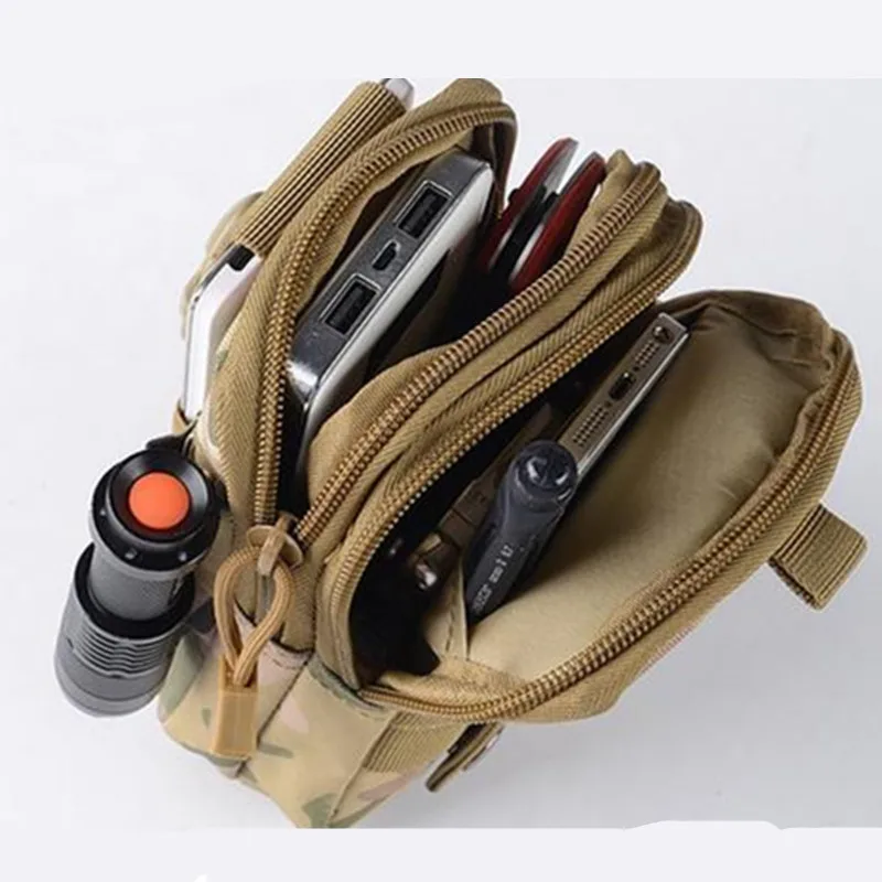 

Men Tactical Pouch Belt Waist Pack Bag Waterproof Pocket Military Waist Pack Running Pouch Travel Camping Bags Phone Pocket 30#