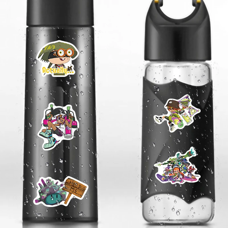 10/50 шт./набор наклеек Splatoon, горячая игра, мультфильм, аниме, разноцветные граффити для багажа, самостоятельной наклейки на скейтборд, шлем, чехол для ноутбука, телефон.