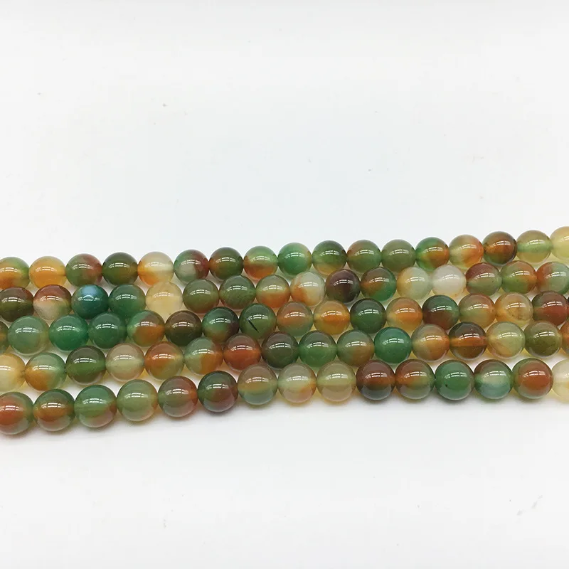 Бусины из натурального полудрагоценного камня круглые бусины в полоску с