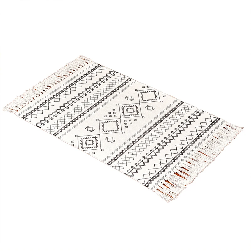 Современный и простой натуральный хлопок трикотажные нескользящий коврик для