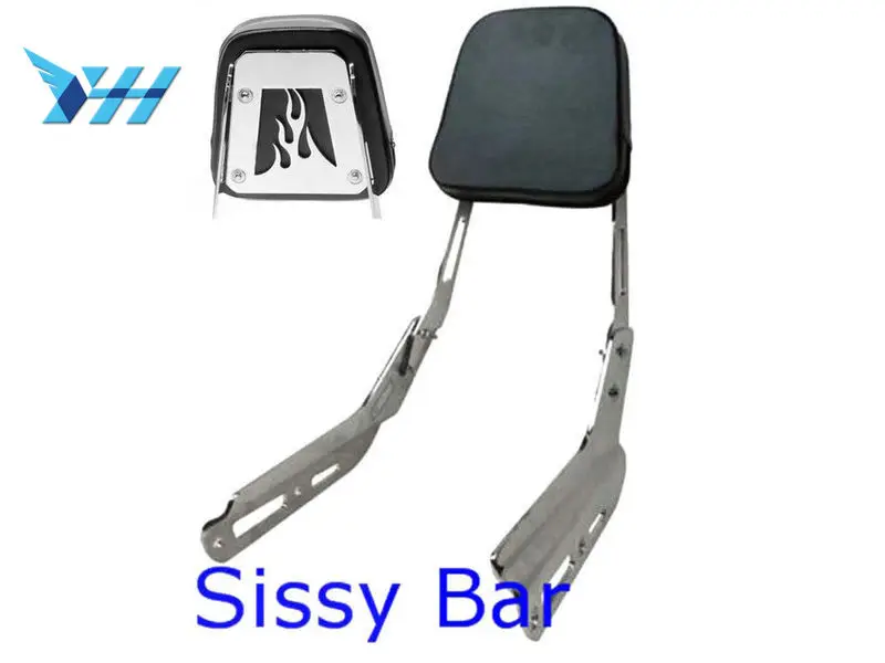 

Mortorcycle Chrome Rear Backrest Sissy Bar w/ Leather Pad For Honda VTX1300C VTX1800C VTX1800F VTX 1300C 1800C 1800F All Years