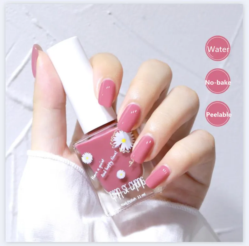 

New Style Nail Polish Quick-drying Water-based Peelable and Tearable Transparent Jelly Color Ladies Nail Decoration Supplies