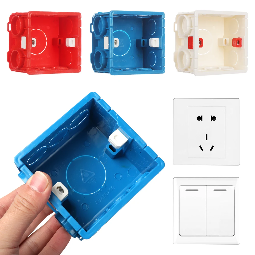 86 Тип переключателя и розетки белый/красный проводка задняя коробка