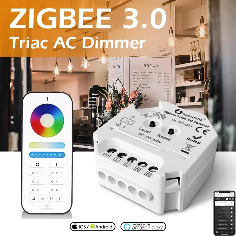 

Светодиодный диммер GELDOPTO Zigbee, 2,4 ГГц, 100-240 В