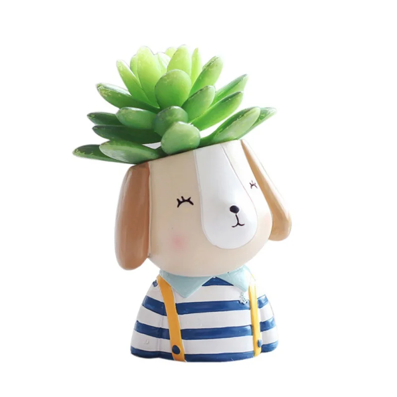 Милый мультяшный полимерный горшок цветочный милые корги садовый сочные