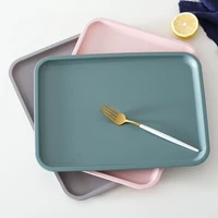nordic multifunctional creative household rectangular plastic tray storage tray kitchenware household fruit dessert tray