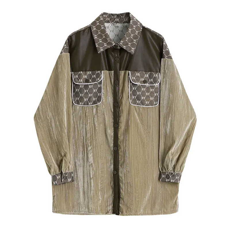 

Contrast stitching shirt for women's design