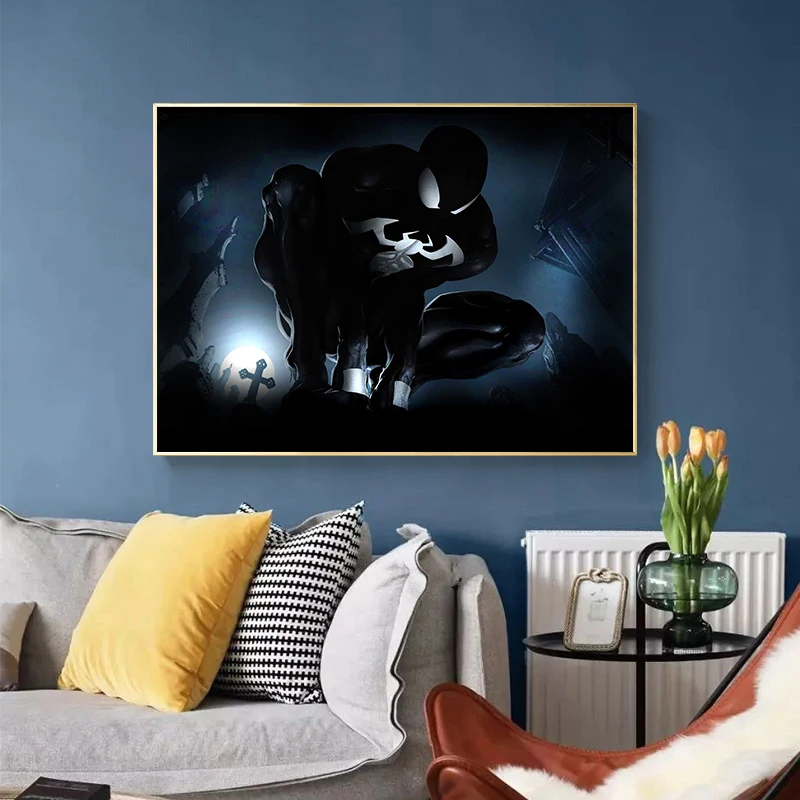 Marvel холст Мстители Человек-паук Холст плакат живопись на холсте Мультфильмы для