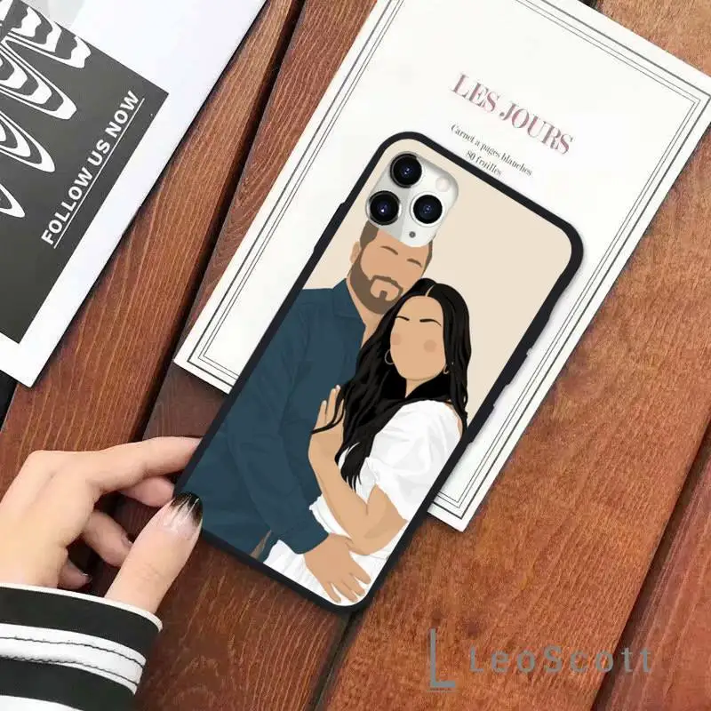 

Simple romantic couple Phone Case for iPhone 11 12 pro XS MAX 8 7 6 6S Plus X 5S SE 2020 XR Soft silicone