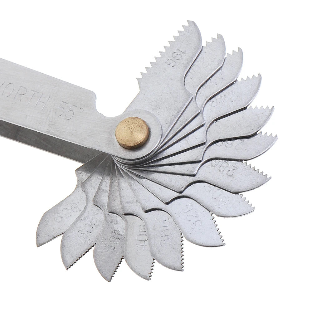 28pcs/Set Imperial Specification Screw Gauge Whitworth 55 Degree Pitch with Blades Range 4-62G for Measurement | Инструменты
