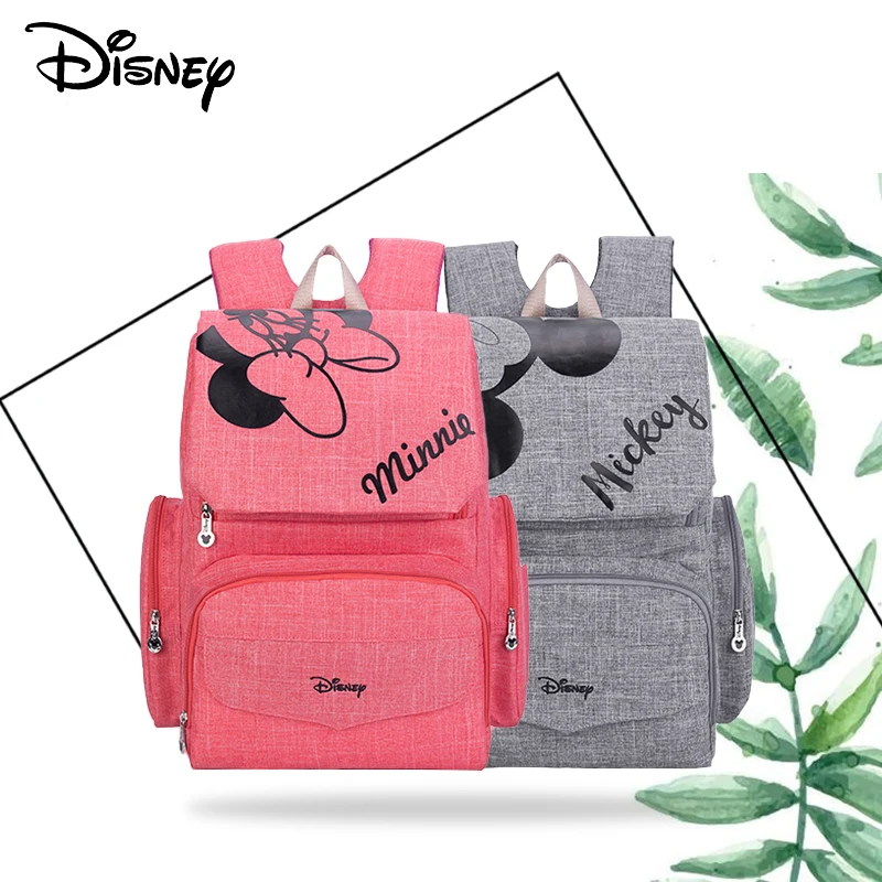 Disney Minnie Mickey Mummy Usb Diaper Bag Baby Stroller Organizer Bag Mummy Nappy Bag Hook Baby Bags for Mom Multifunctional New