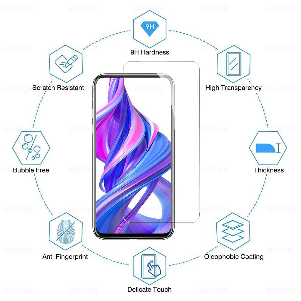 Защитное стекло 4 в 1 для камеры Huawei Honor 9 9X 9A c 9C 9S Lite 9Lite s x XLite закаленное защитная