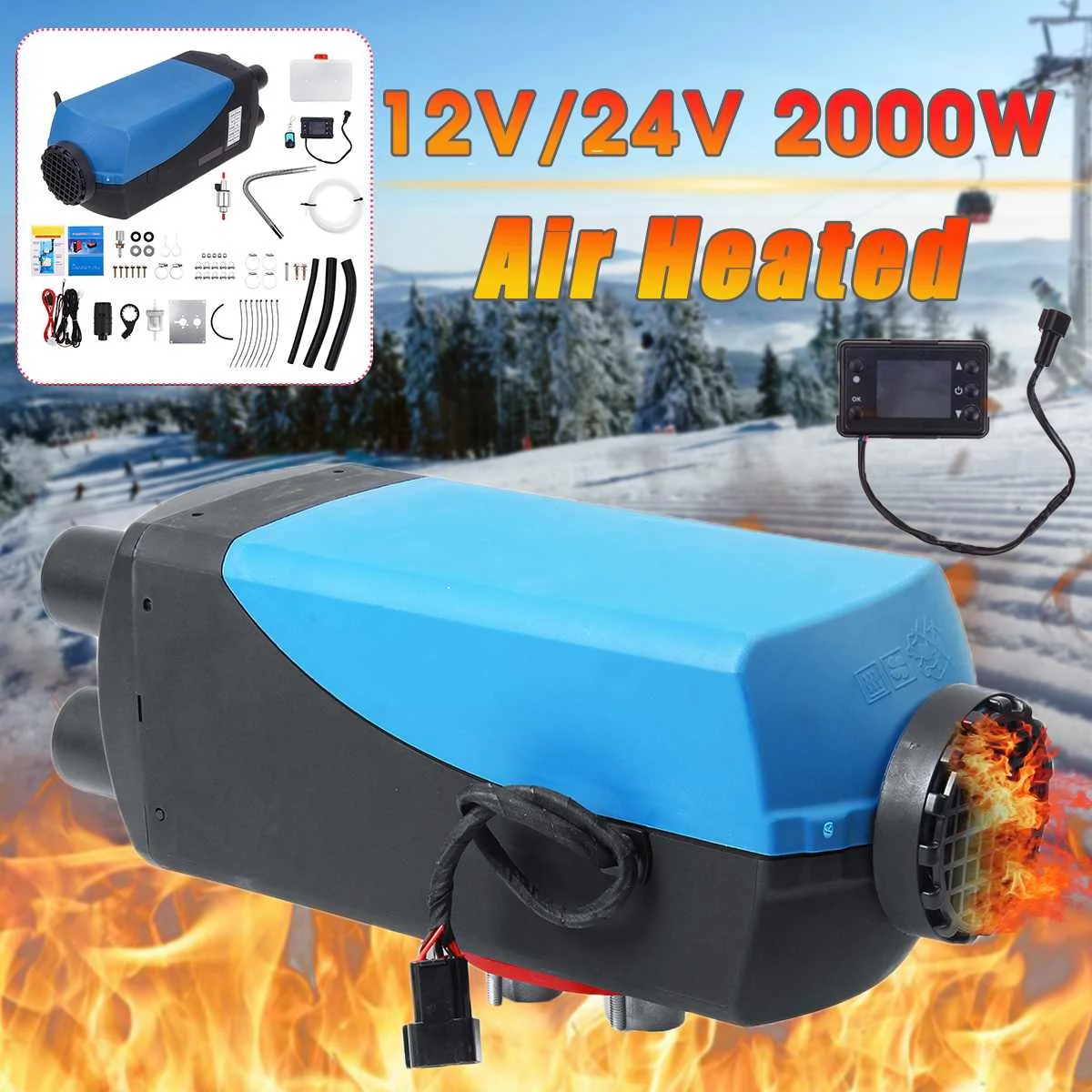 Автомобильный обогреватель 2KW 12V 24V дизелей стояночный отопитель с пультом