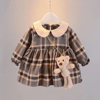 fall newborn baby girl dress clothes toddler girls princess plaid birthday dresses for infant winter clothes