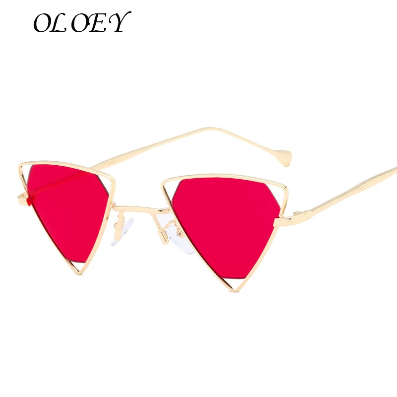 

Новинка, модные треугольные солнцезащитные очки в стиле панк, женские солнцезащитные очки, металлические ажурные солнцезащитные очки, UV400, ...