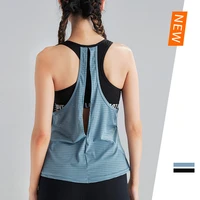 yoga tops fake two piece workout training sports bra tank top fitness shirt womans running vest without sleeve sportswear
