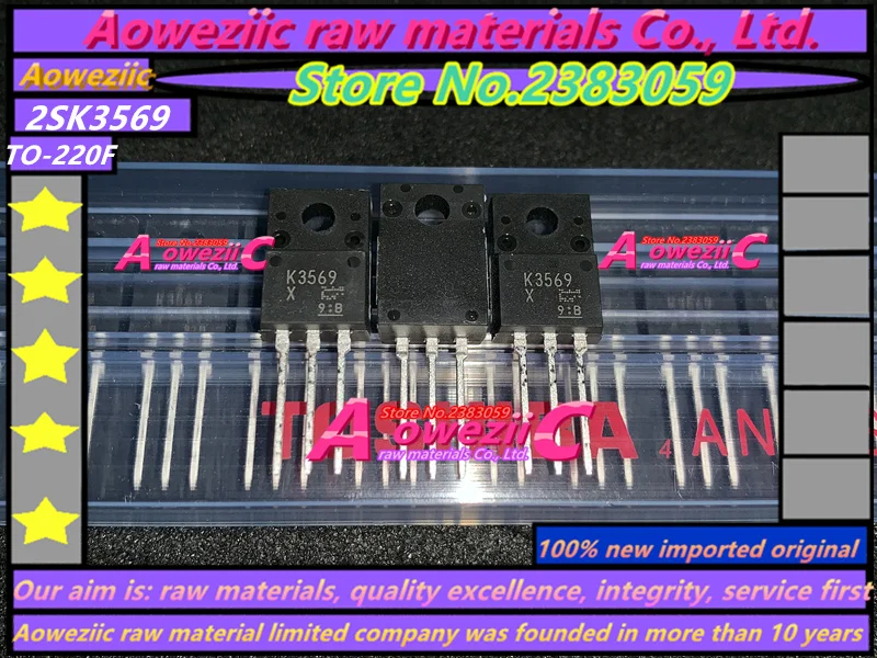 Aoweziic 2019 + 50 шт. 100% новый импортный оригинальный K3569 2SK3569 TO 220F silicon N channel MOS Тип 10A