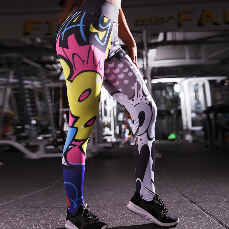 Женские штаны для йоги с принтом Kezrea уникальные леггинсы фитнеса занятий спортом