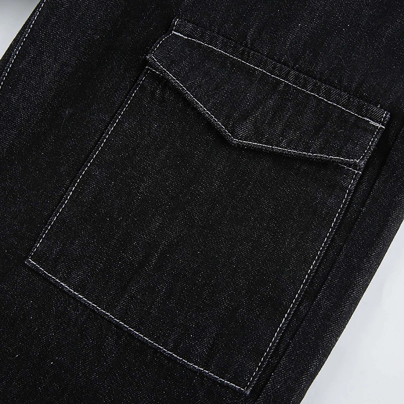 

2021 Mujer Harem Pants Denim Jeans Trousers Vaqueros All-Match Irregular Pocket Tooling Casual Jeans Straight Valentine's Gifts