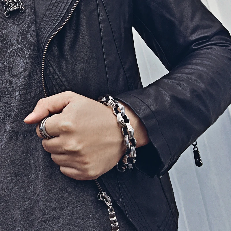 Мужской браслет из нержавеющей стали ширина 15 мм|Цепочки и браслеты| |