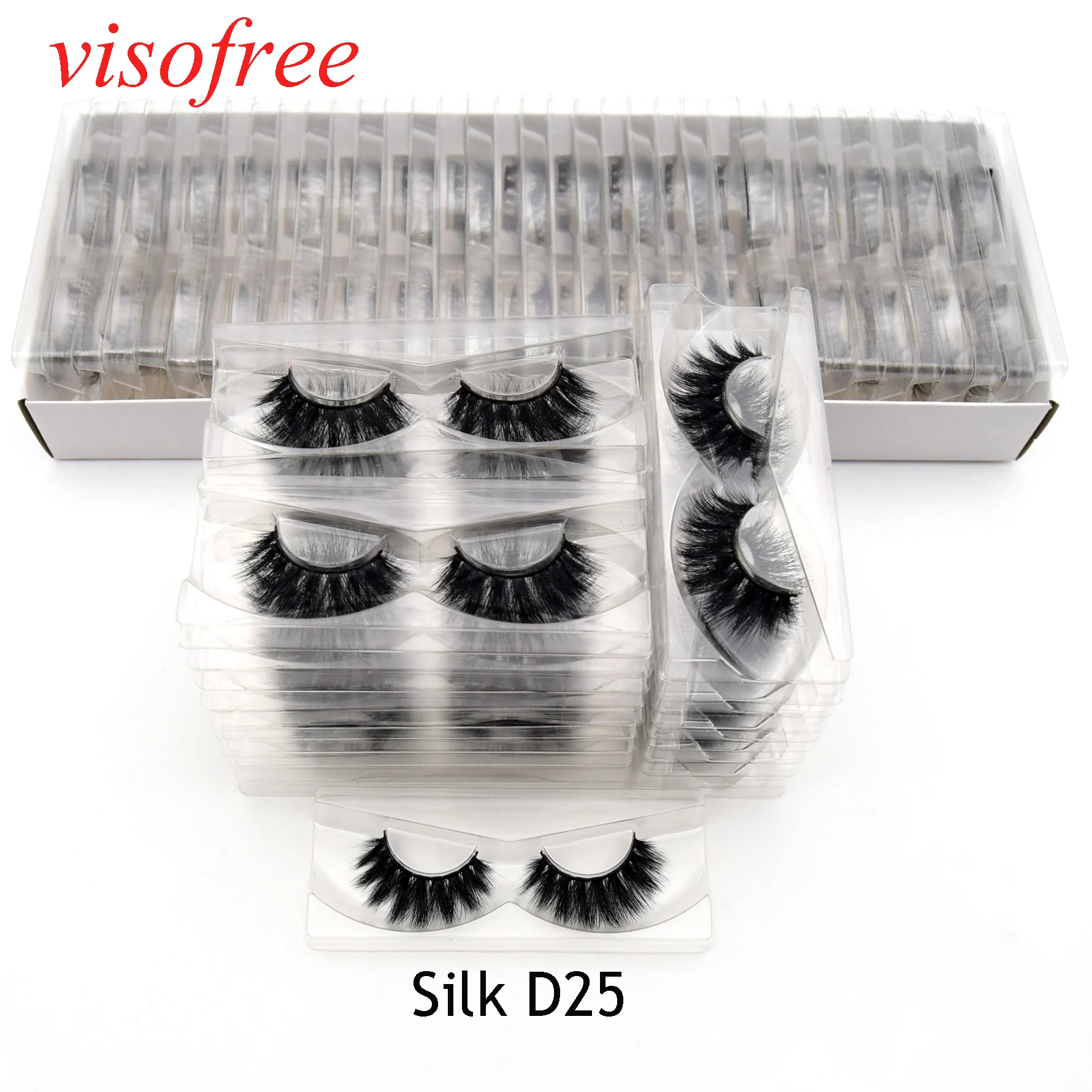 Ресницы Visofree 30 пар/лот 3D из искусственного шелка мягкие Накладные ресницы 100%