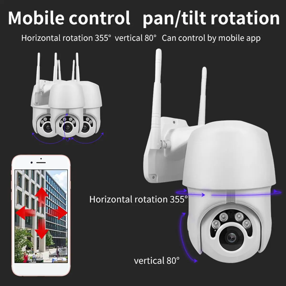 1080P Wi-Fi камера с питанием от батареи 2.0MP HD уличная Беспроводная ip-камера безопасности наблюдения Всепогодная PIR сигнализация запись аудио