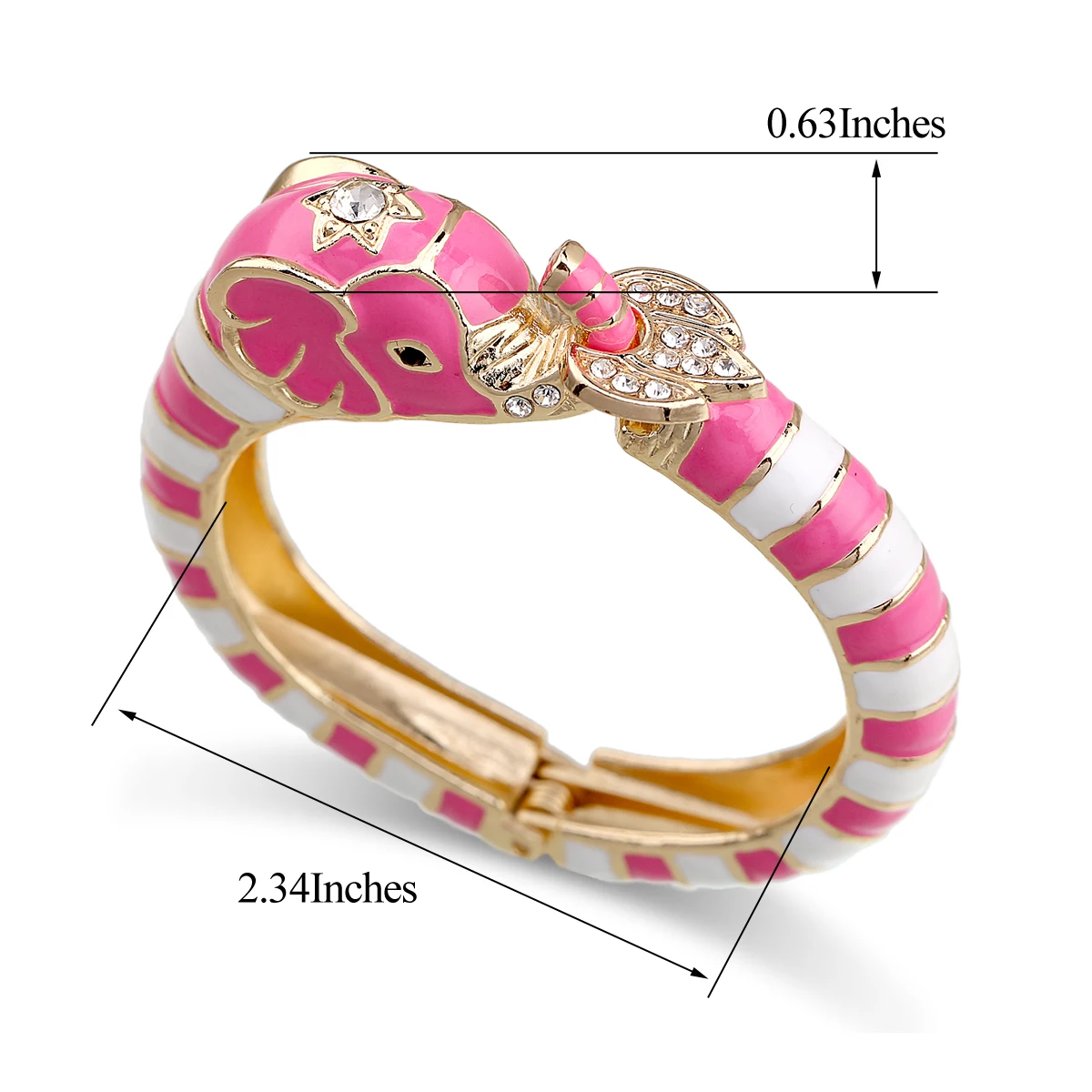 Эмалированный Браслет-манжета для женщин массивный двухцветный с изображением