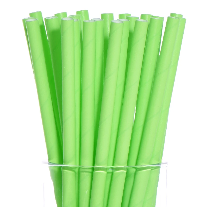 pure fruit green 25 шт eco-friendly зеленый бамбук бумажные, с пандой соломинки для дня рождения Свадебная вечеринка Baby Shower украшения событие для питьевой воды - Цвет: pure fruit green