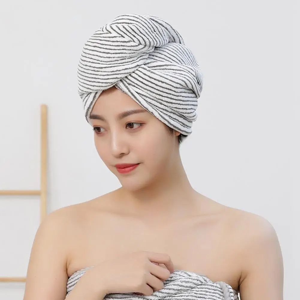 

Charcoal Fibre Attractive Good Absorption No Odor Shower Hat Hard to Fade Hair Cap Durable for Dorm