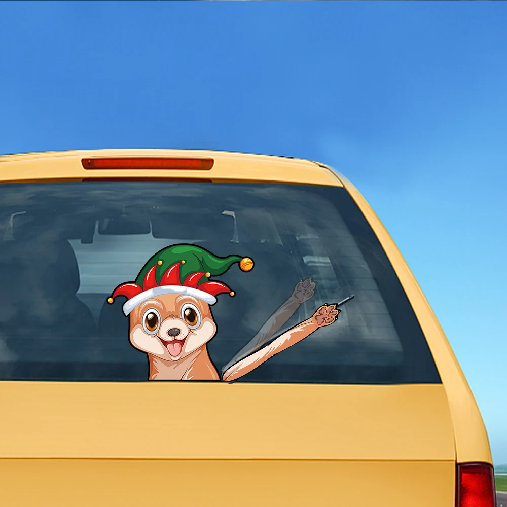 Стайлинг автомобиля стикер стеклоочистителя для собак заднего стекла клеевой