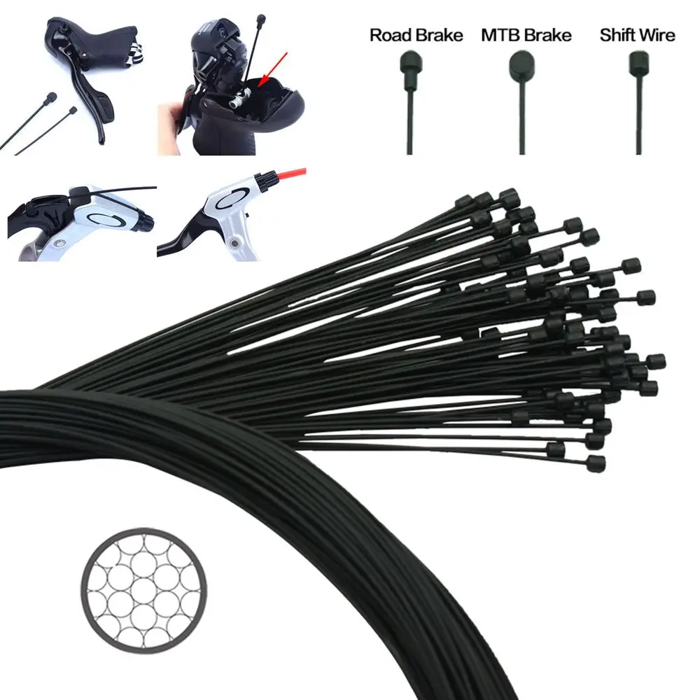 

Stainless Steel Front Rear Bike Accessories Coated Brake Inner Wire Deraillleur Line Speed Shlfting Cable Core
