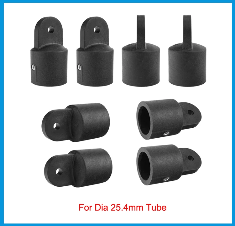 

16 PCS Universal Boat Nylon Fittings Hardware Set Black Fits 3 Bow Bimini Top lightweight and durable Yacht Accessories