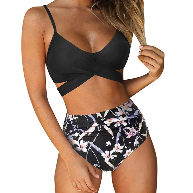 Бикини новинка 2022 женский купальник летний однотонный высококачественный