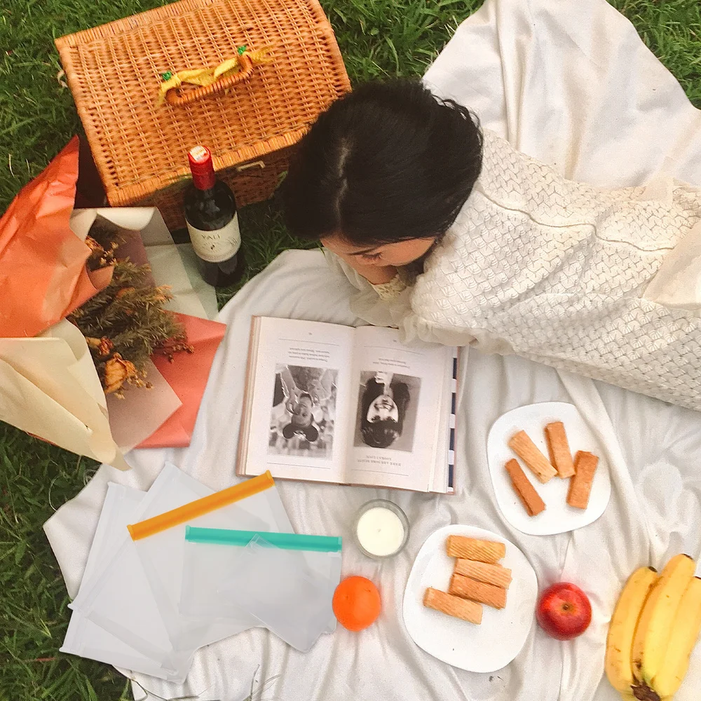 

5pcs Anti-leak Fresh-keeping Bags Packing Bags Fruit Bags (Random Color)