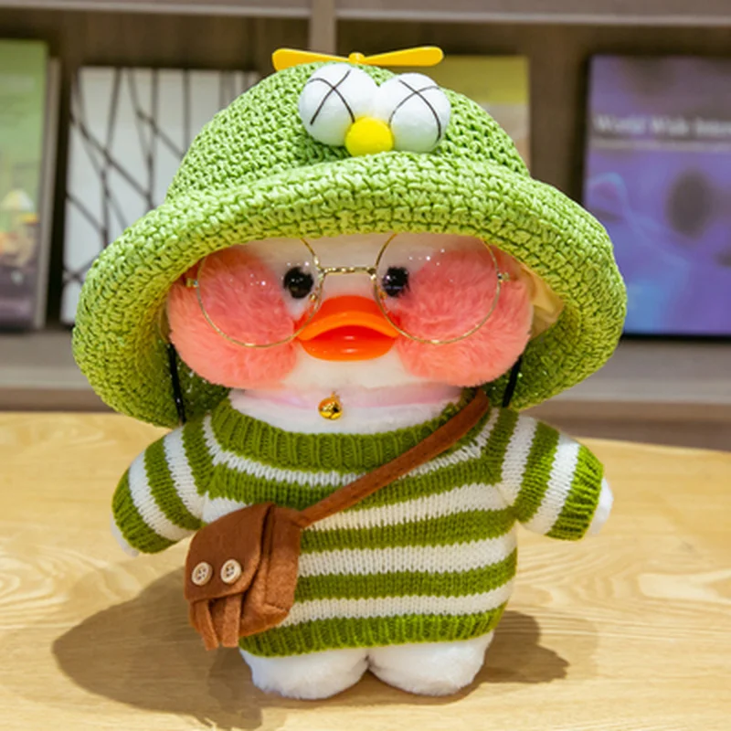 

30cm Cartoon Cute LaLafanfan Cafe Duck Plush Toy Stuffed Soft Duck Doll Animal Pillow Birthday Gift for Kids Children Removable