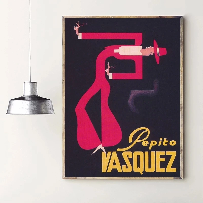 

Pepito Vasquez Vintage Art Canvas Poster Painting Spanish Dancer Entertainer Wall Picture Print Home Room Decoration